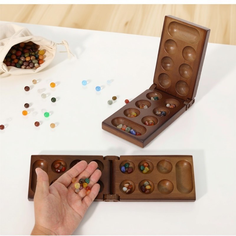 Party Games Board Game - 고대 만칼라 아프리카 체스 세트 필수