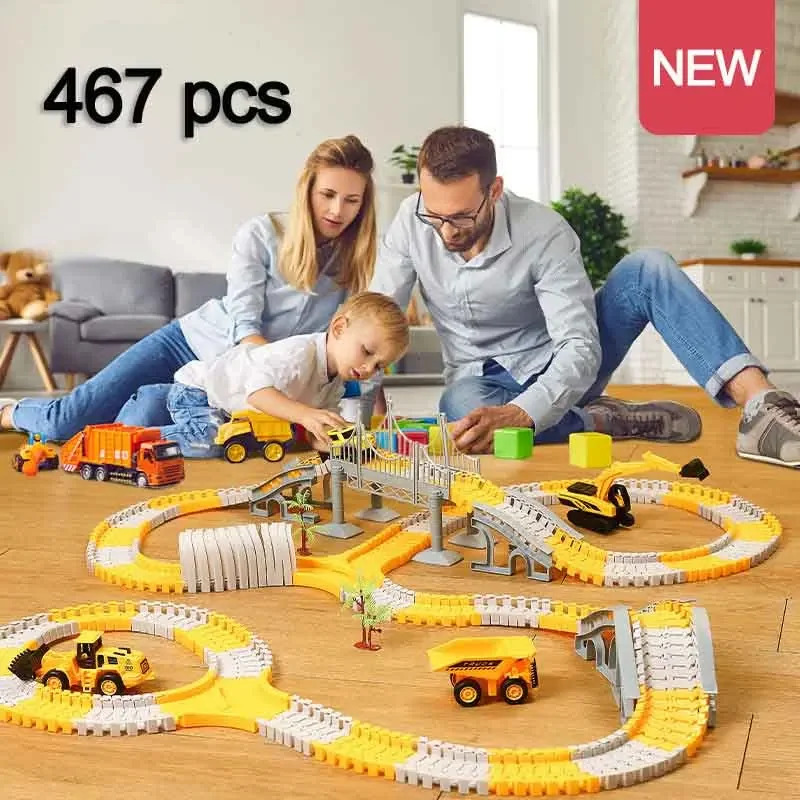 Hot Wheels Car Track Sets - 137-467pcs 어린이 전기 트랙 장난감 자동차