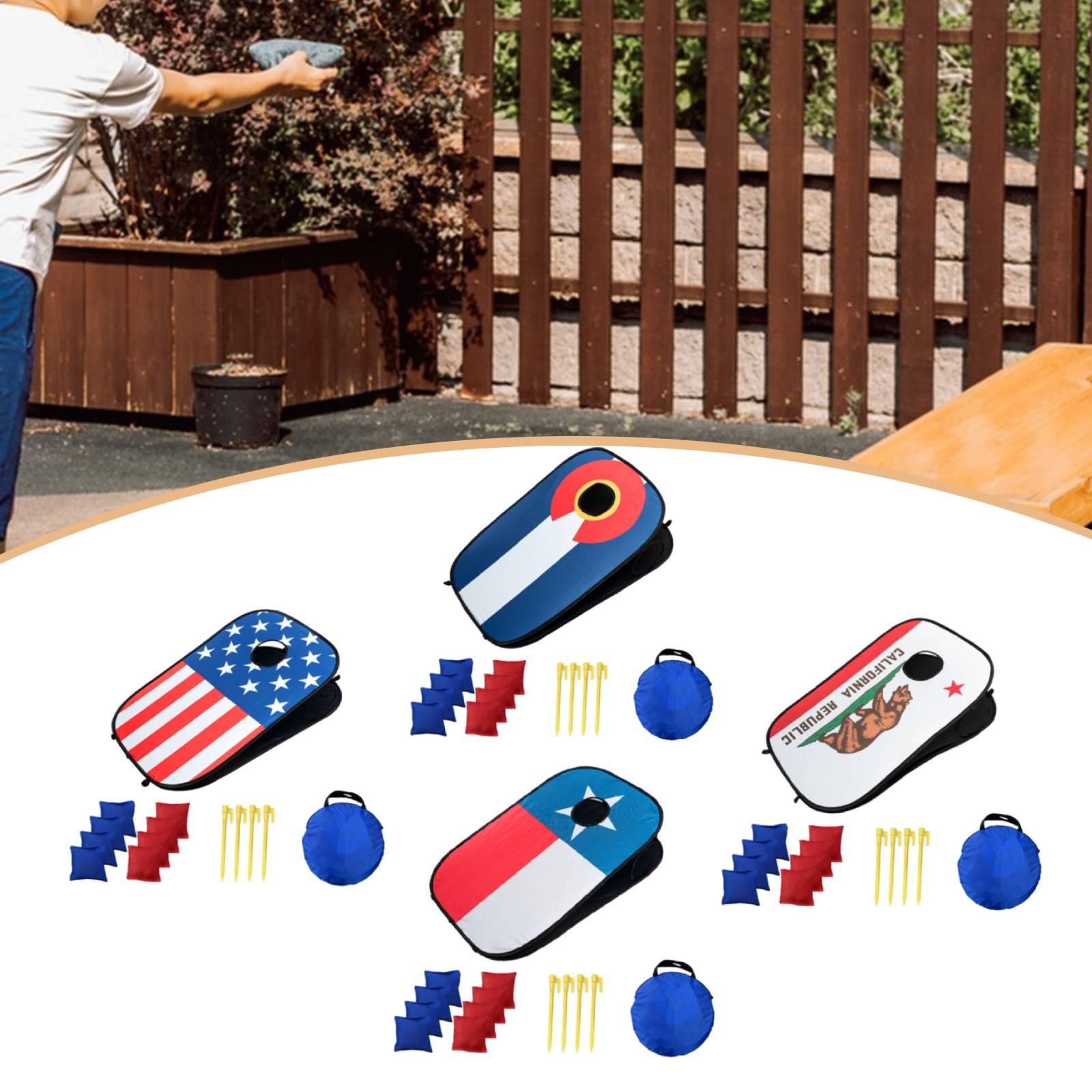 Cornhole Board Set - 휴대용 콘홀 보드 세트 (콩백 포함)