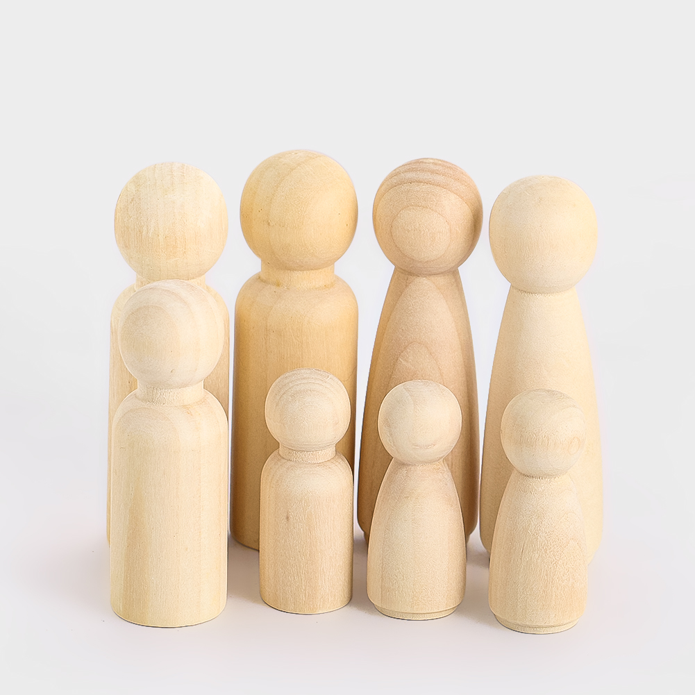 2PCS 나무 인형 단단한 나무 조각 간단한 인형 DI - Party Games Simple 리뷰 및 가격