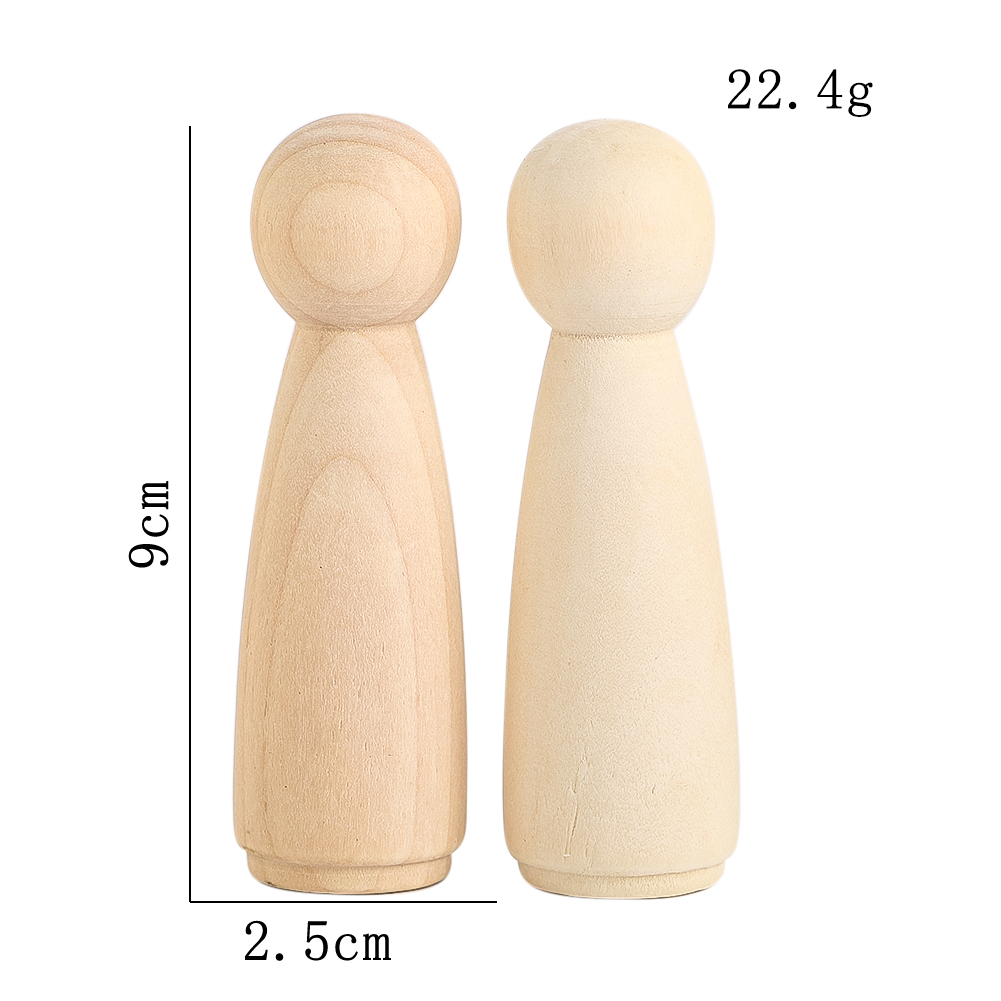 2PCS 나무 인형 단단한 나무 조각 간단한 인형 DI - Party Games Simple 리뷰 및 가격