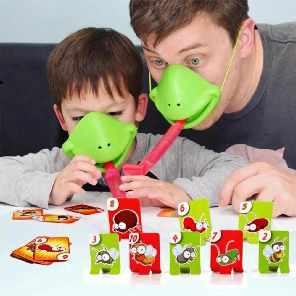 개구리 도마뱀 마스크 혀를 흔드는 카드 보드 게임 어린 - Party Games Board Game 리뷰 및 가격