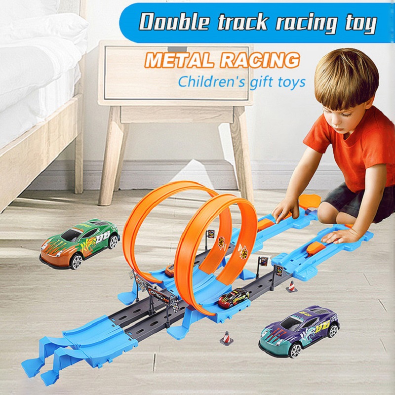 핫 스턴트 스피드 더블 카 휠 모델 레이싱 트랙, DI - Hot Wheels Car Track Sets 리뷰 및 가격